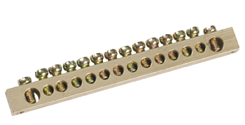 Шина IEK PEN "земля-ноль" 6х9мм 14/2 (14групп/креп по краям) в Находке