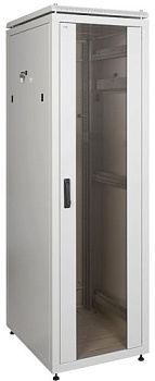 ITK Шкаф сетевой 19" LINEA N 42U 600х600 мм стеклянная передняя дверь серый в Находке