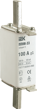 Плавкая вставка предохранителя ППНИ-33, габарит 0, 100А IEK в Находке