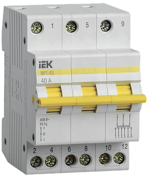 Выключатель-разъединитель трехпозиционный ВРТ-63 3P 40А IEK в Находке