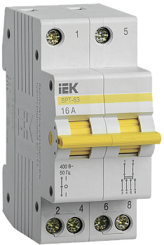 Выключатель-разъединитель трехпозиционный ВРТ-63 2P 16А IEK в Находке