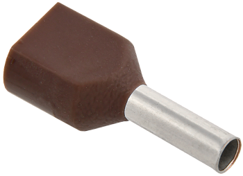 Наконечник-гильза НГИ2 1,5-8 с изолированным фланцем коричневый (100 шт) IEK в Находке