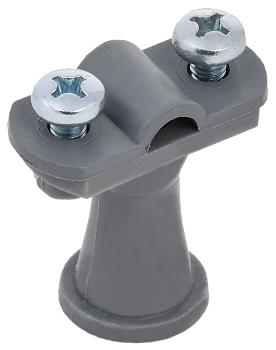 Держатель проводника круглого 6-10мм h=38мм пластик серый IEK в Находке