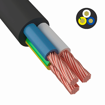Провод ПВС 3х2,5 черный в Находке