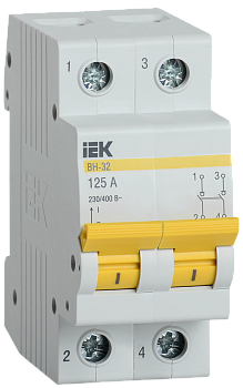 Выключатель нагрузки (мини-рубильник) ВН-32 2Р 125А IEK в Находке