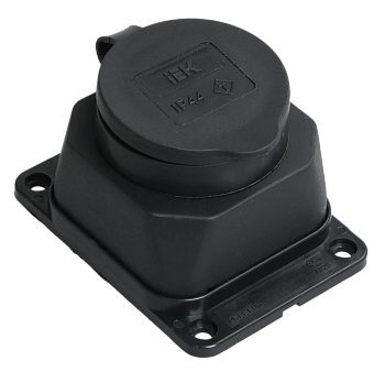 Розетка ОМЕГА IEK РБ13-1-0м с защитной крышкой настенная IP44 в Находке