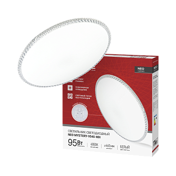 Светильник светодиодный NEO MYSTERY-9540-WH 95Вт 230В 4000K 7600Лм 465x60мм белый IN HOME в Находке