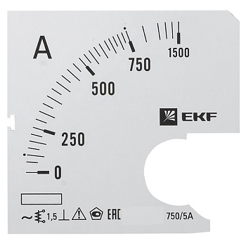 Шкала сменная для A961 750/5А-1,5 EKF PROxima в Находке