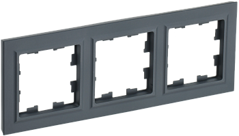 Рамка тройная BRITE IEK графит в Находке