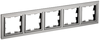 Рамка пятиместная BRITE IEK сталь в Находке