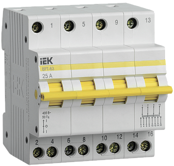 Выключатель-разъединитель трехпозиционный ВРТ-63 4P 25А IEK в Находке
