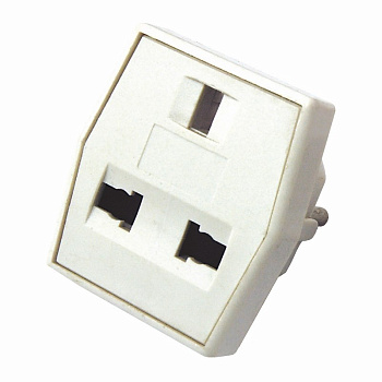 Сетевой переходник «Квадрат» белый REXANT в Находке