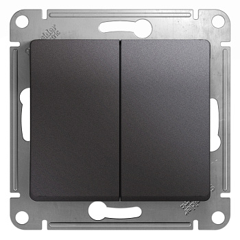 Выключатель 2кл Glossa графит в Находке