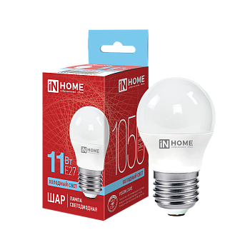 Лампа светодиодная LED-ШАР-VC 11Вт 230В Е27 6500К 1050Лм IN HOME в Находке