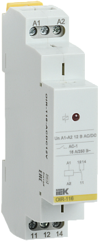 Реле промежуточное OIR 1 контакт 16А 12В AC/DC IEK в Находке