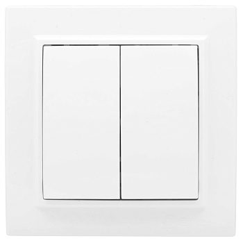 Выключатель двухклавишный Минск EKF белый в Находке