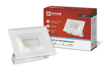 Прожектор светодиодный СДО-7 30Вт 230В 6500К IP65 белый IN HOME в Находке