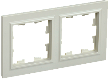 Рамка двойная BRITE IEK бежевая в Находке