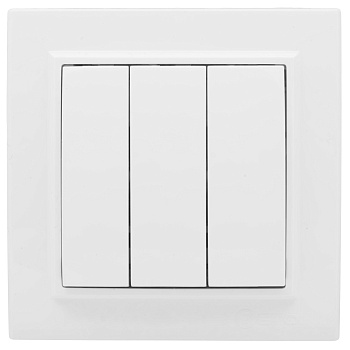 Выключатель трехклавишный Минск EKF белый в Находке