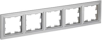 Рамка пятиместная BRITE IEK алюминий в Находке