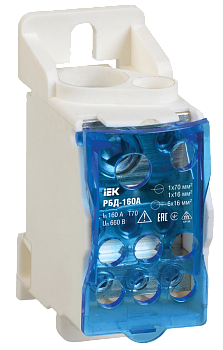 Распределительный блок на DIN-рейку РБД-160А  IEK в Находке