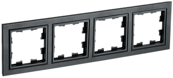 Рамка четырехместная BRITE IEK черная в Находке