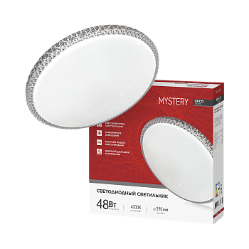Светильник светодиодный серии DECO MYSTERY 48Вт 230В 4000К 4320Лм 390х65мм IN HOME в Находке
