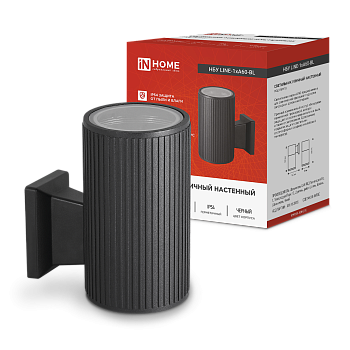 Светильник уличный настенный односторонний НБУ LINE-1хA60-BL алюминиевый черный IP54 IN HOME в Находке