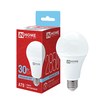 Лампа светодиодная LED-A70-VC 30Вт 230В Е27 6500К 2850Лм IN HOME в Находке