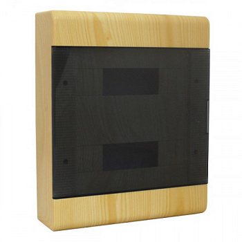 Щит распределительный навесной пластиковый ЩРН-П-24 модуля 370х302х95мм IP40 сосна в Находке