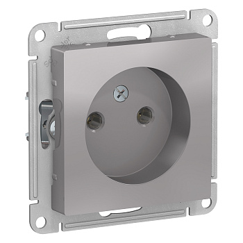 Розетка одинарная AtlasDesign SE алюминий в Находке