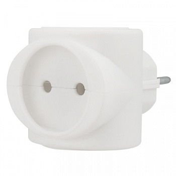 Тройник электрический 6А б/з, 220 В белый REXANT в Находке