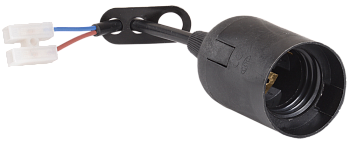 Ппл27-04-К52 Патрон подвесной с шнуром, пластик, Е27, черный (50 шт), стикер на изделии, IEK в Находке