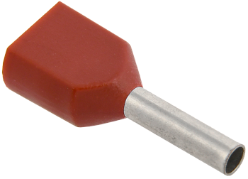 Наконечник-гильза НГИ 2 0,75-8 с изолированным фланцем темно-красный (100 шт) IEK в Находке