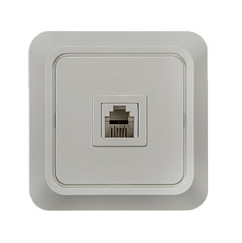 Розетка телефонная BOLLETO белая накладная 7034 IN HOME в Находке