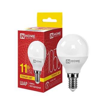 Лампа светодиодная LED-ШАР-VC 11Вт 230В Е14 3000К 1050Лм IN HOME в Находке