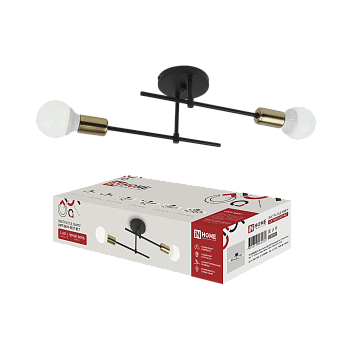 Люстра под лампу LOFT EASY-2E27-BLT 2хЕ27 черный, латунь IN HOME в Находке