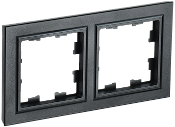 Рамка двойная BRITE IEK черная в Находке