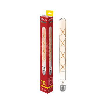 Лампа светодиодная LED-T30-deco gold 11Вт 230В Е27 3000К 1160Лм 300мм золотистая IN HOME в Находке