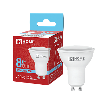 Лампа светодиодная LED-JCDRC-VC 8Вт 230В GU10 6500К 720Лм IN HOME в Находке