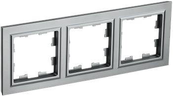 Рамка тройная BRITE IEK сталь в Находке