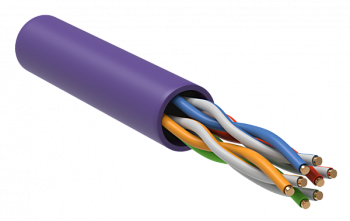 ITK Кабель связи витая пара U/UTP кат.5E 4х2х24AWG LSZH фиолетовый 305м в Находке