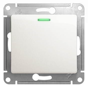 Переключатель одноклавишный Glossa SE с подсветкой перламутр в Находке