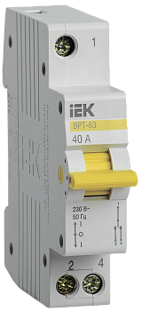 Выключатель-разъединитель трехпозиционный ВРТ-63 1P 40А IEK в Находке