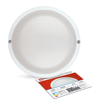 Светильник светодиодный герметичный СПП 2065-КРУГ 20Вт 6500К 1800Лм IP65 155мм IN HOME в Находке