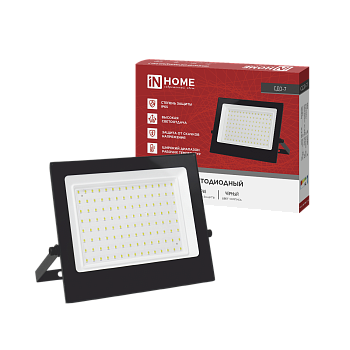 Прожектор светодиодный СДО-7 100Вт 230В 4000К IP65 черный IN HOME в Находке