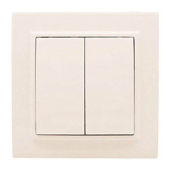 Выключатель 2-клавишный СП 10А бежевый Минск EKF в Находке