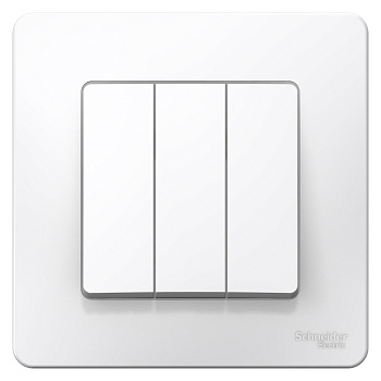 Выключатель трехклавишный BLANCA SE белый в Находке