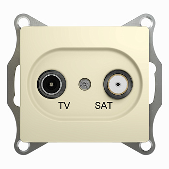 Розетка ТВ-SAT оконечная 1 DB Glossa бежевая в Находке