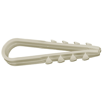 Дюбель-хомут 19-25 мм для круглого кабеля белый (упак. 100шт) в Находке